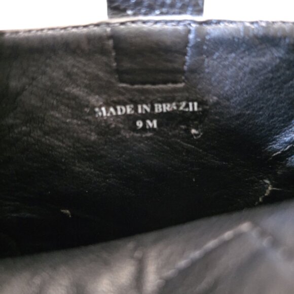 Size 9 Rebecca Minkoff Sierra Black Leather Silver Stud Accent Pull-On Booties - Picture 7 of 10